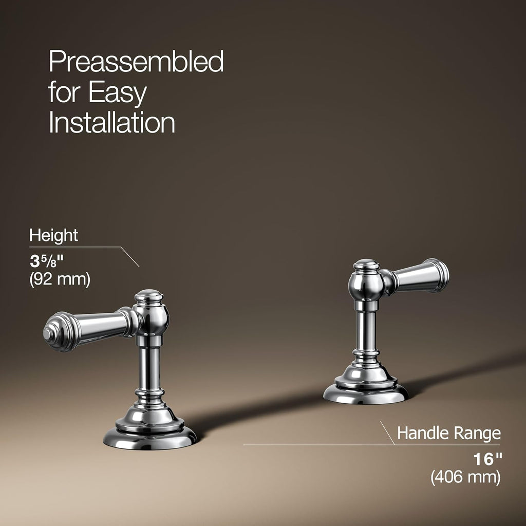 Kohler Artifacts Widespread Handles Lever, Polished Chrome