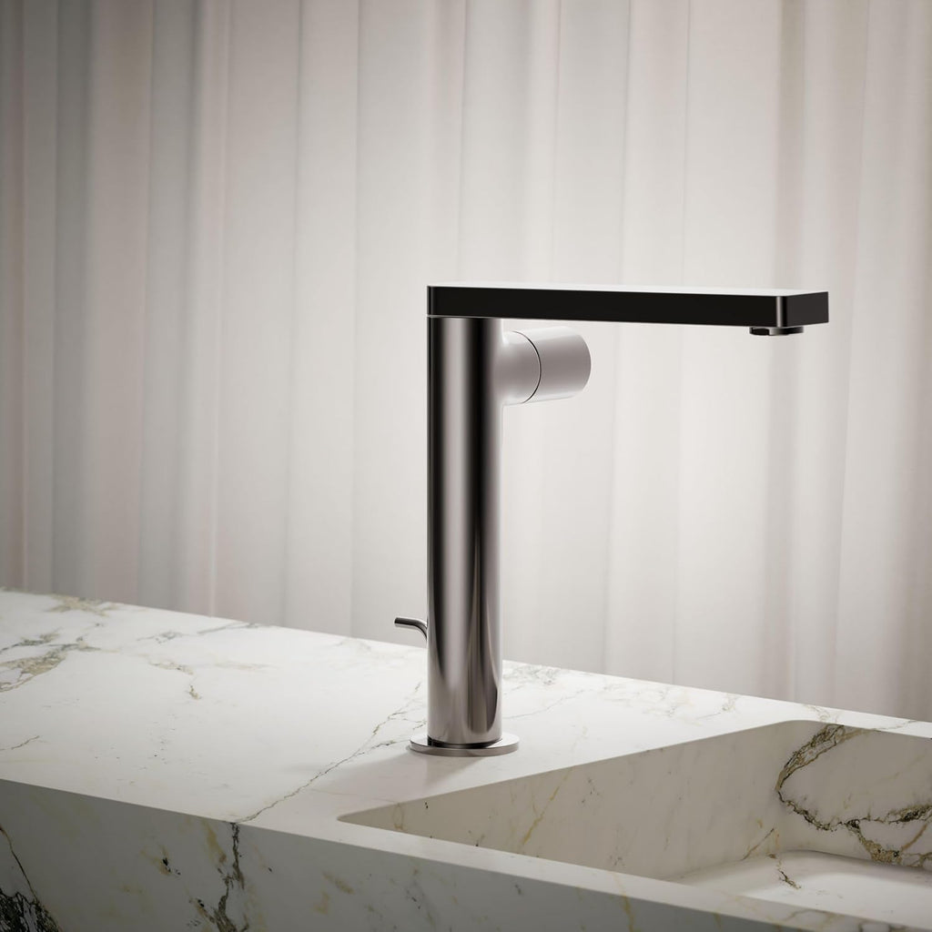 Kohler 73159-7-TT Composed® Tall Single-Handle Bathroom Sink Faucet with Cylindrical Handle, 1.2 gpm, Vibrant Titanium