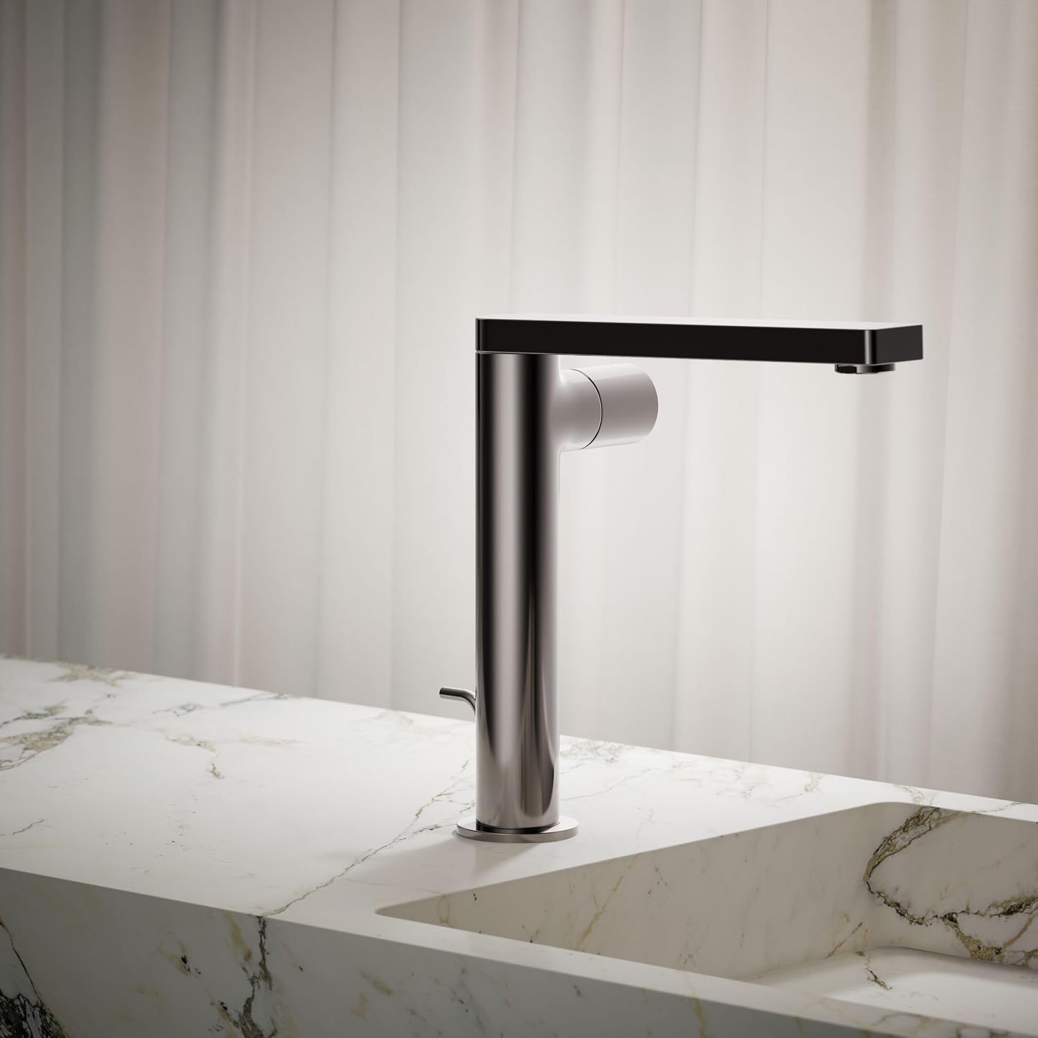 Kohler 73159-7-TT Composed® Tall Single-Handle Bathroom Sink Faucet with Cylindrical Handle, 1.2 gpm, Vibrant Titanium