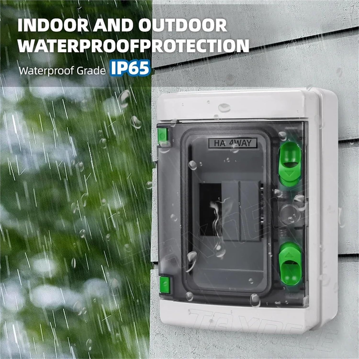 IP65 Outdoor Waterproof Electrical Distribution Box 4 8 12 18 24 Ways MCB Switch Meter Timer PC Plastic Junction Wire(12 Ways)