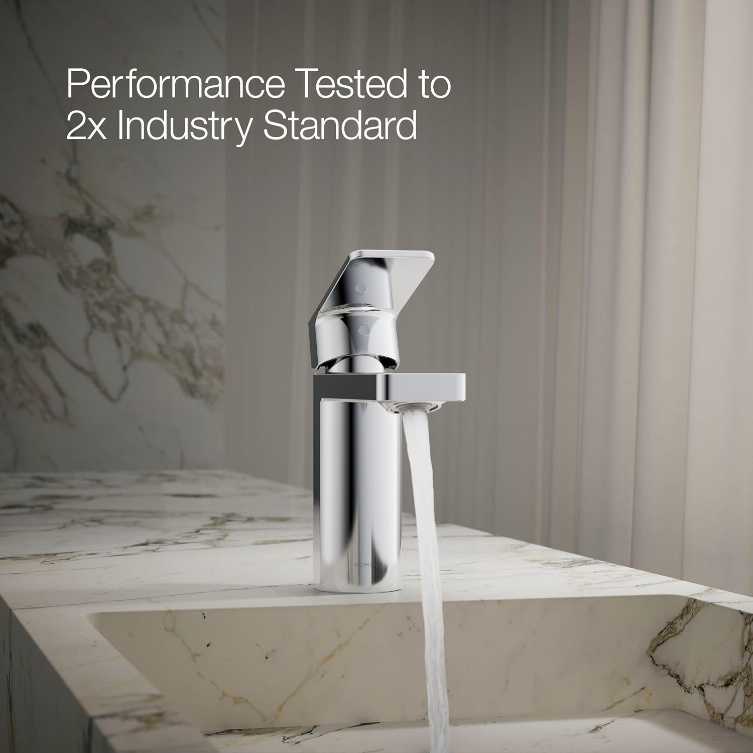 Kohler 23472-4K-CP Parallel Single-Handle 1.0 GPM Bathroom Sink Faucet, Polished Chrome
