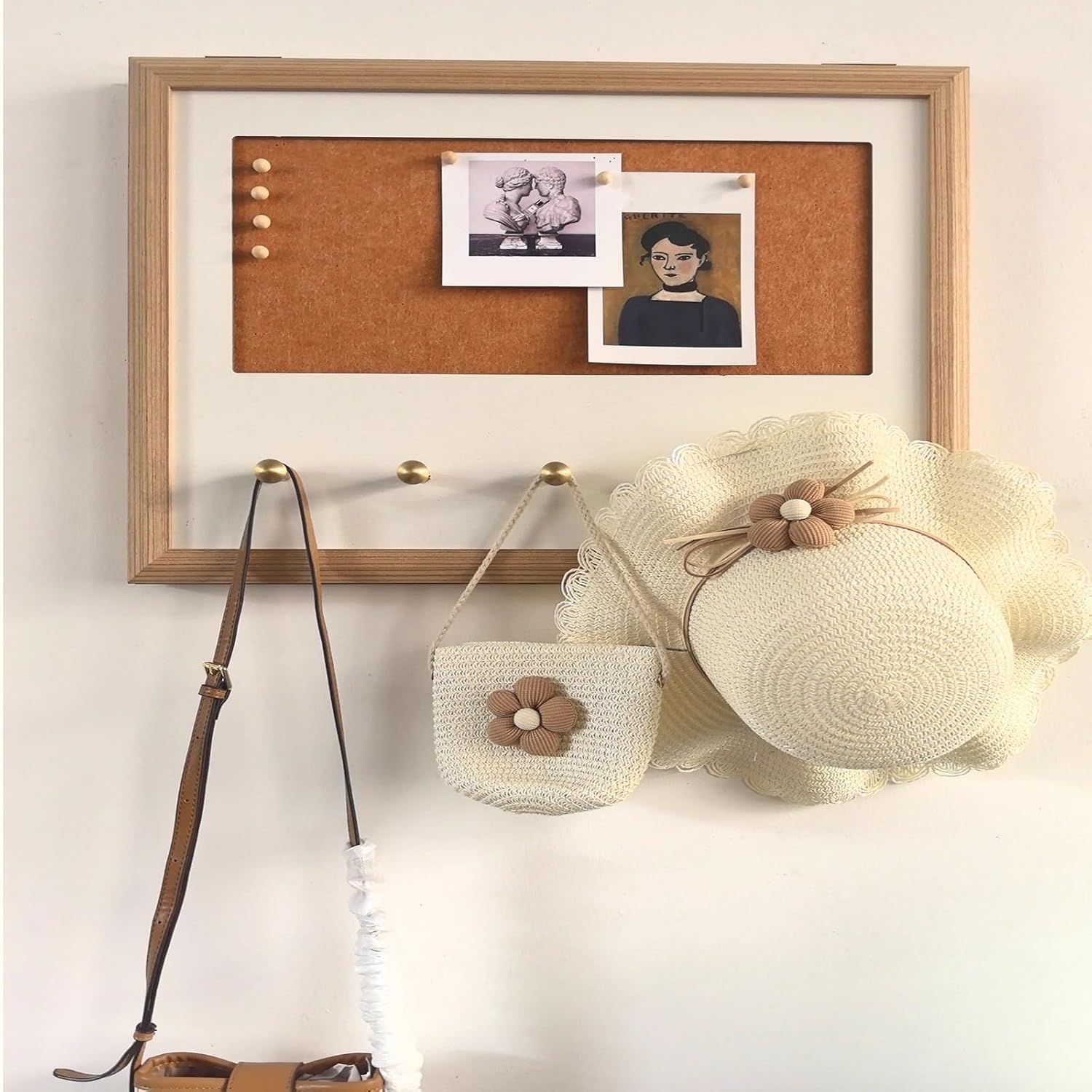 Wall Mounted Electrical Panel Cover, Decorative Fuse Breaker Box Cover, Hide Wall Art with Wood Frame, Flip-Up Design, Wide Range of Applications(Brown,60 * 40cm/23.6 * 15.7in)