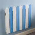 Electrical Panel Cover Fuse Box/Meter Box Cover Fence Shape, Electrical Panel Cover Decorative Wall, Traceless Nails Wall Mounted Breaker Box Cover, for Office/Home(Blue,50.3x45CM-19.8x17.7)