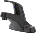 Pfister LG142800Y Pfirst Series Single Control 4 Inch Centerset Bathroom Faucet in Tuscan Bronze, Water-Efficient Model