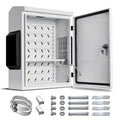 Outdoor Electrical Box, Cold-Rolled Steel Plate, Aluminum Alloy Back Beam, One-Piece Ventilation Design, IP65 Waterproof, Wall/Pole Mounted (19.6' x 15.7' x 7.9)