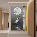 JHDXL Breaker Box Cover, Decorative Fuse Box Cover Cabinet, Poster Decorative Mural, Gold Frame Design, Various Styles Available(Gold2,70 * 140cm/27.6 * 55.1in)