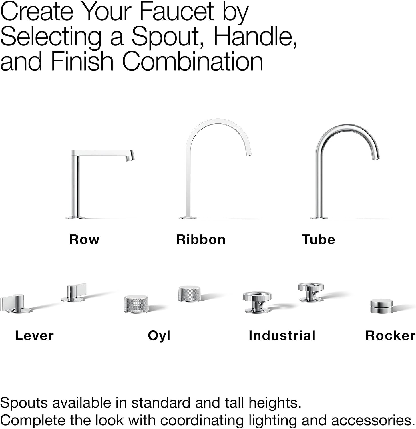 Kohler K-77974-4-CP Bathroom Sink Handles w/Lever Design Polished Chrome