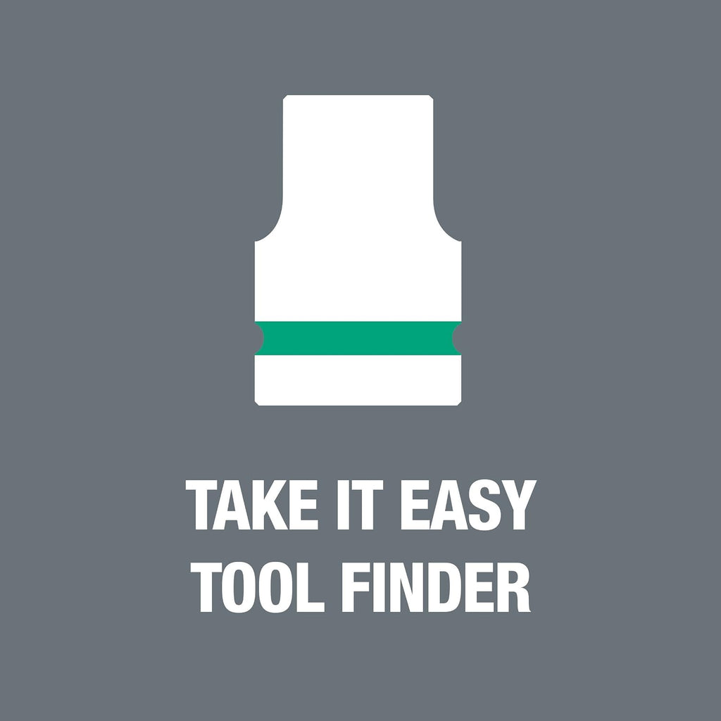 Wera 05004077001 8100 SC 7 Zyklop Metric Metal Ratchet Set with Push-Through Square, 25 Piece, 1/2' Drive