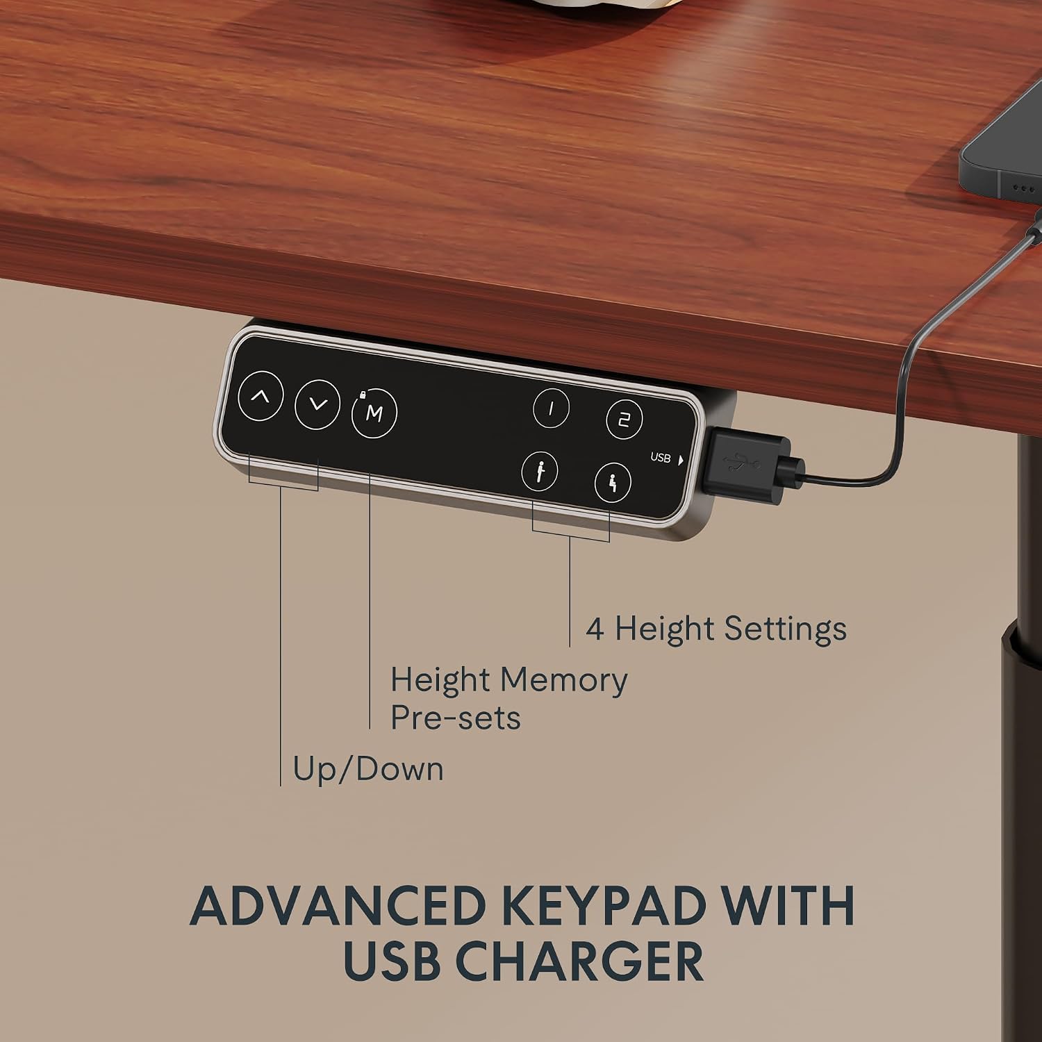 FLEXISPOT E6 Pro Dual Motor Electric Standing Desk, Organic Modern Oval Leg Design, 3-Stage Height Adjustable Sit Stand Desk with Heavy Duty 330lbs, 48' x 30' Mahogany Desktop, Black Frame