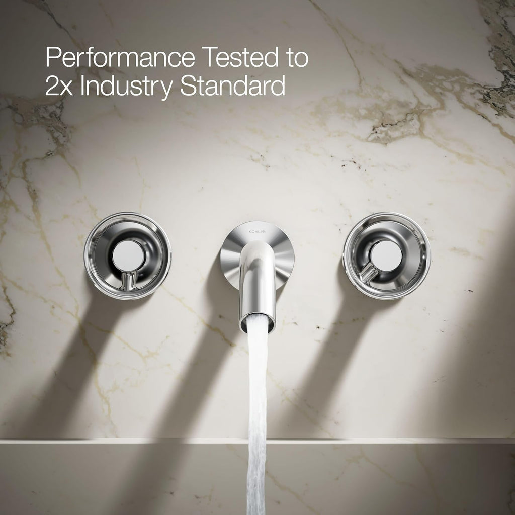KOHLER Components Wall-mount Bathroom Sink Faucet Trim With Industrial Handles