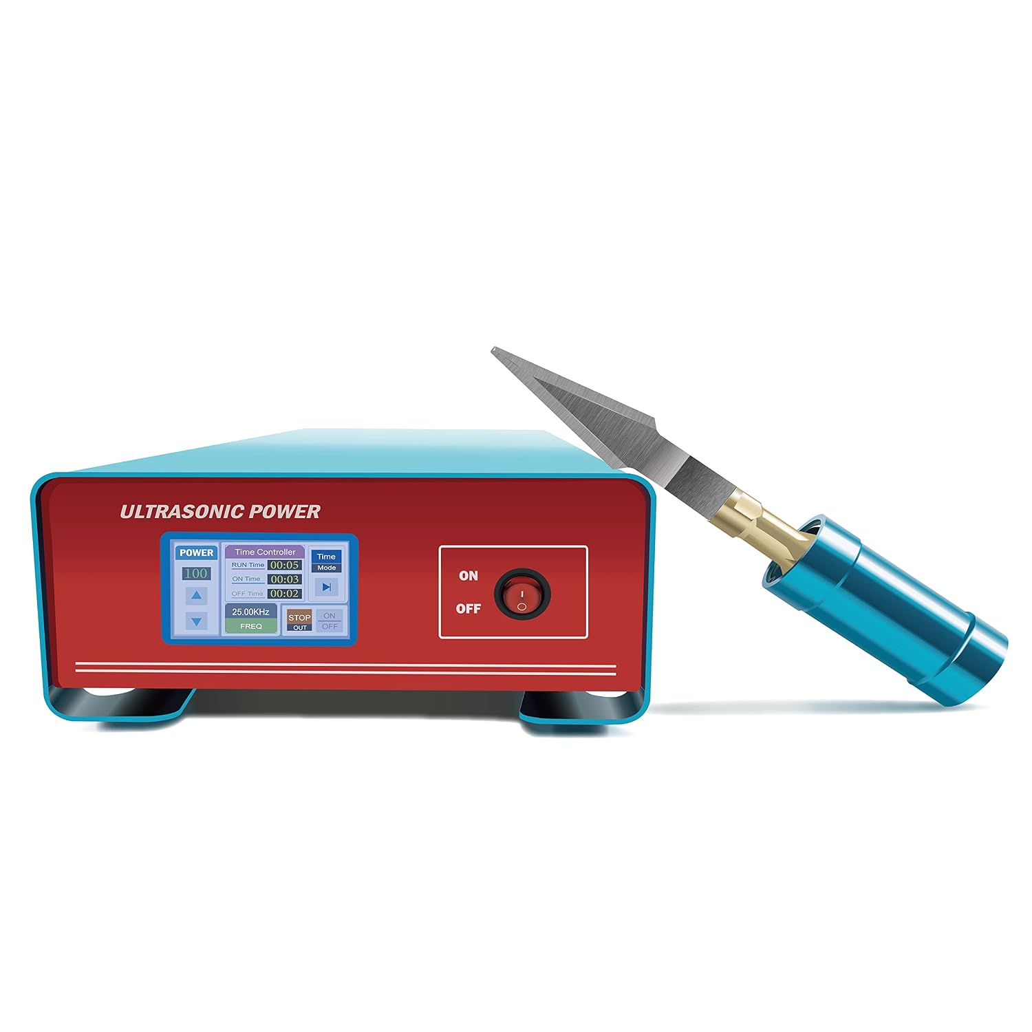 Ultrasonic Cutter/Ultrasonic Knife /25kHz Laboratory Industrial Ultrasound Cutting Knife Machine for Plastic & Nomex Honeycomb