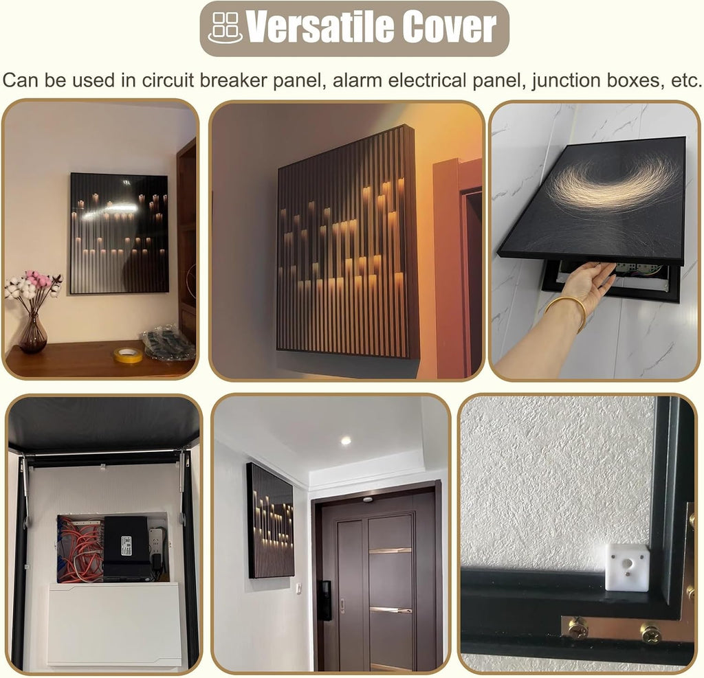 Vertical Electrical Panel Cover for Hide Wall, Homeline Breaker Box Cover for Decorate & Hide Alarm Electric Panel, Outdoor Distribution Box Cover(I,50x60cm(19 3/4x23 5/8'))