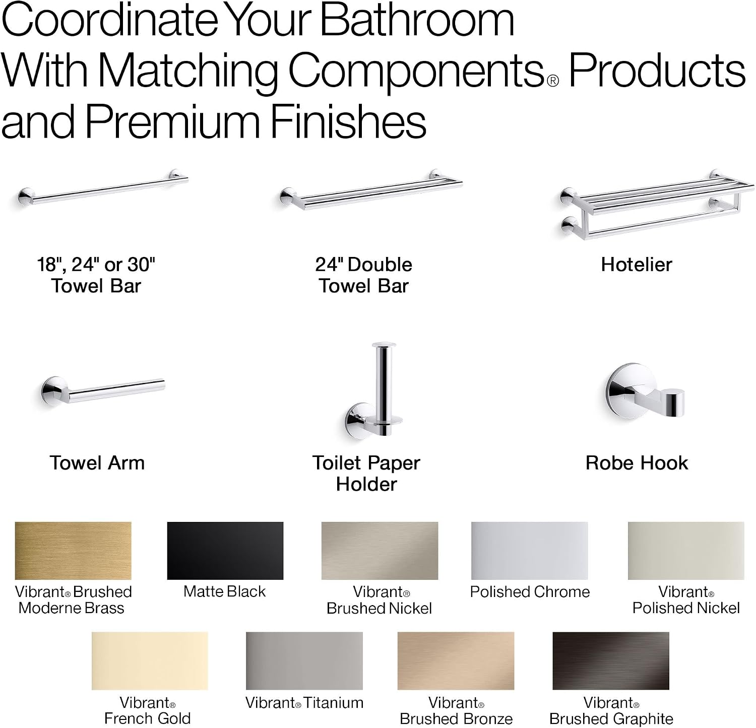 Kohler 78383-2MB Components™ Vertical toilet paper holder