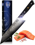Regalia Kiritsuke Chef Knife: Professional Japanese 8.5 Inch AUS10 Premium High Carbon 67 Layer Damascus Steel Chef's knives w/G-10 Handle Knives