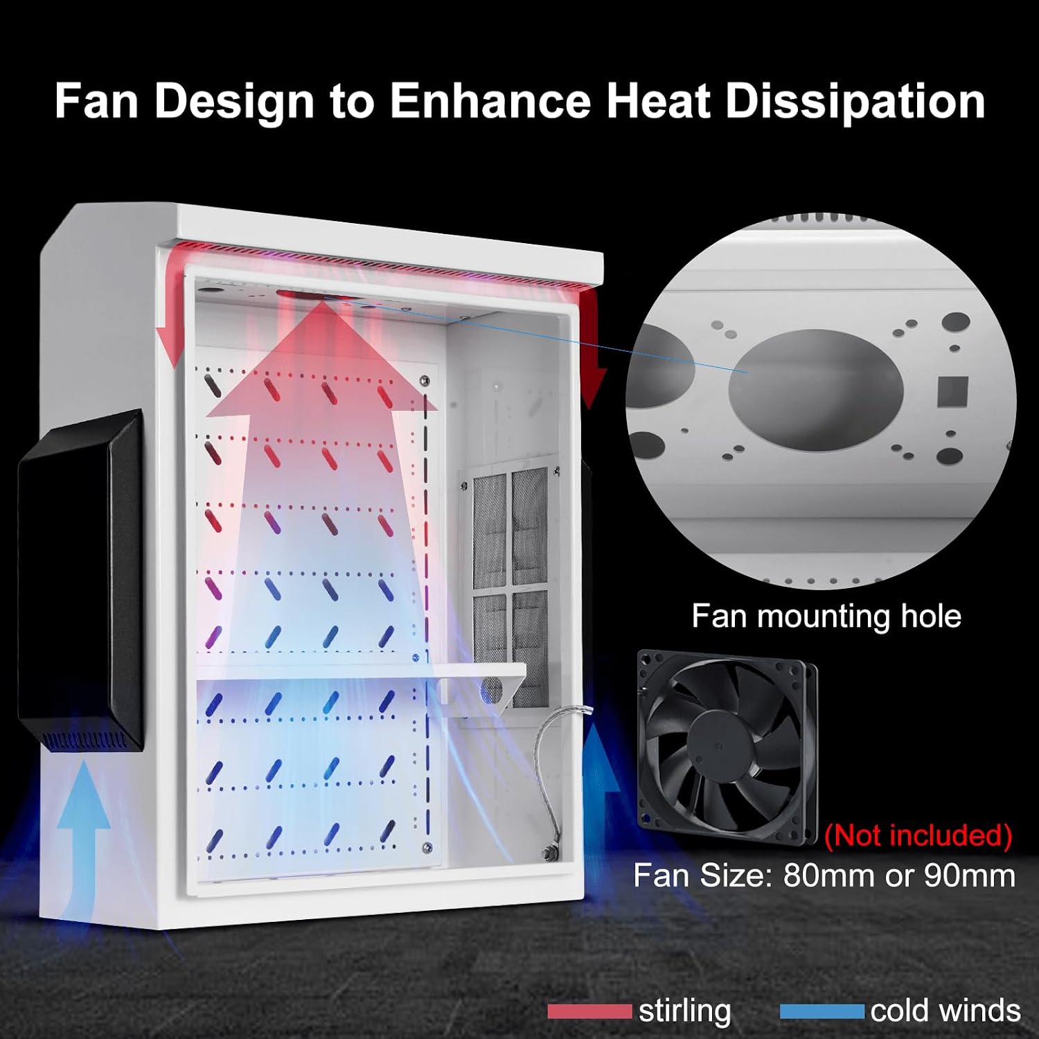 Outdoor Electrical Box, Cold-Rolled Steel Plate, Aluminum Alloy Back Beam, One-Piece Ventilation Design, IP65 Waterproof, Wall/Pole Mounted (19.6' x 15.7' x 7.9)