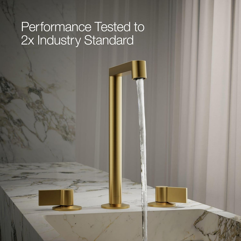 Kohler 23887-2MB Components® Bathroom Sink Faucet spout with Row Design, 1.2 gpm, Vibrant Brushed Moderne Brass