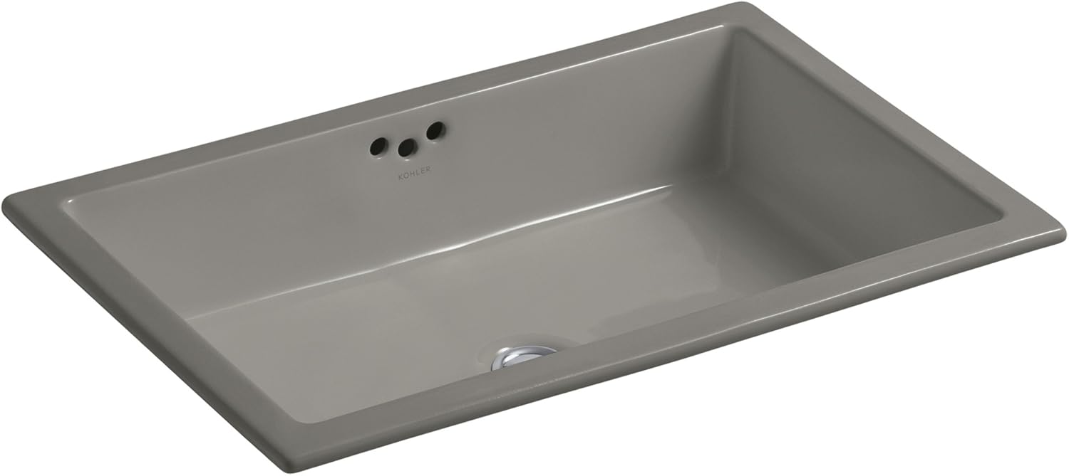 KOHLER K-2297-K4 Kathryn 23-7/8' x 15-5/8' Undermount Bathroom Sink, Cashmere