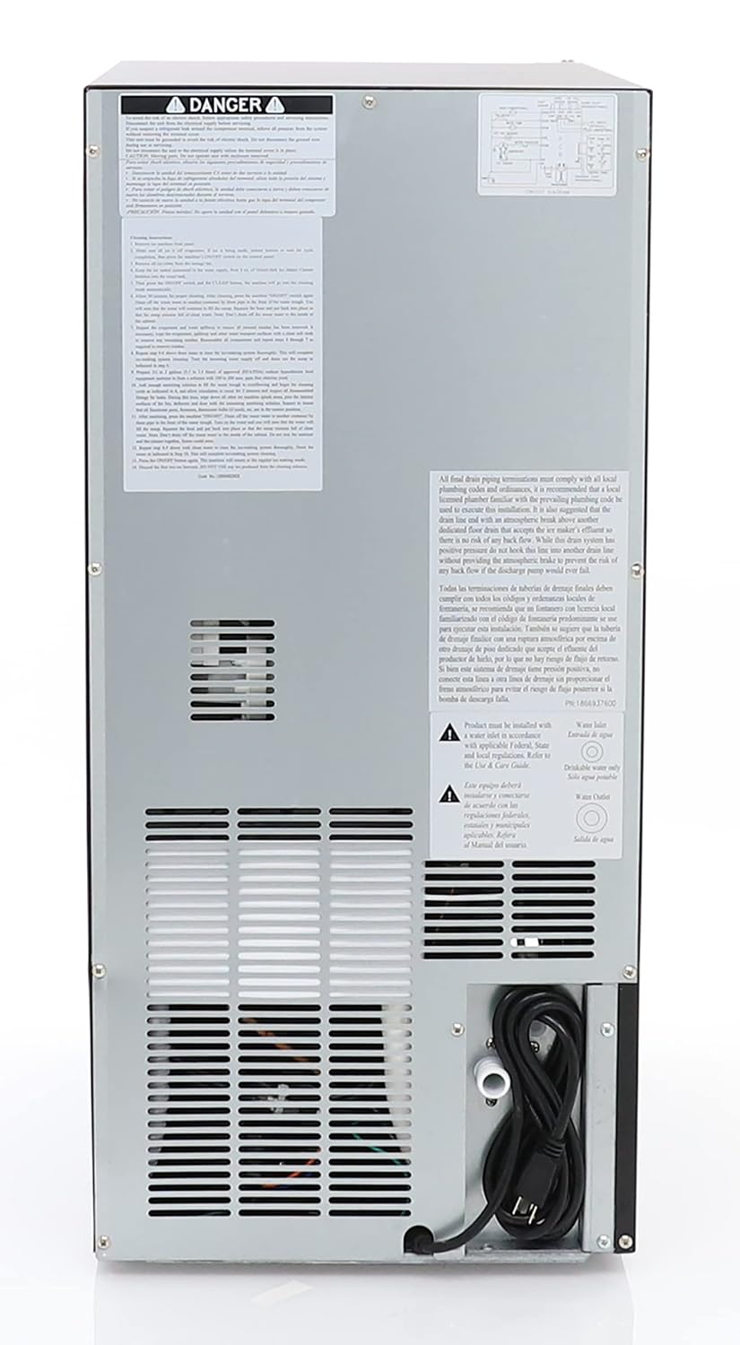 Maxx Ice MIM50P-ADA, Built-in Indoor Clear Ice Machine, ADA Compliant, 15', 65 lbs, in Stainless Steel