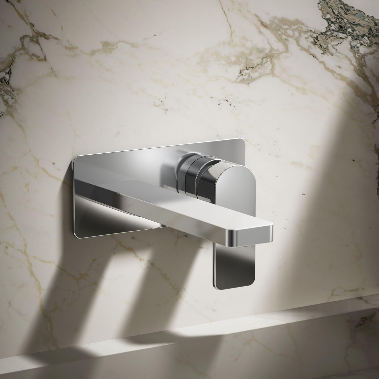 Kohler 22567-4-CP Parallel® Wall-Mount Single-Handle Bathroom Sink Faucet, 1.2 gpm, Polished Chrome