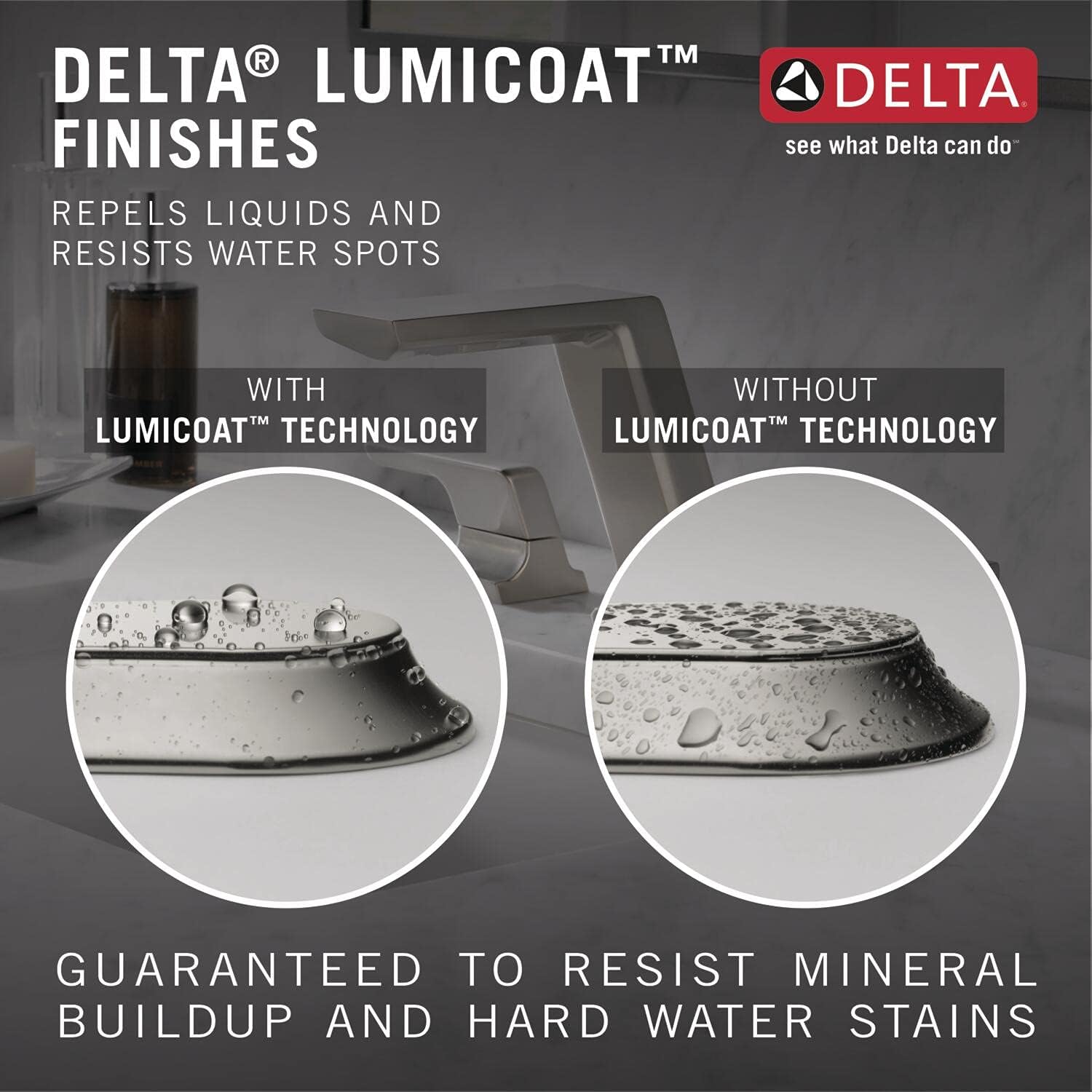 Delta Faucet Galeon Widespread Bathroom Faucet 3 Hole, Brushed Nickel Bathroom Faucet for Bathroom Sink, Bathroom Sink Faucet, Diamond Seal Technology, Lumicoat Stainless 3571-SS-PR-MPU-DST