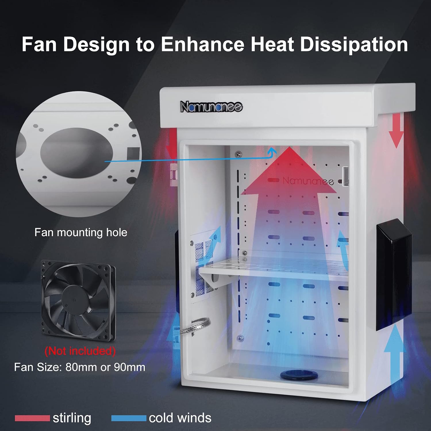 Outdoor Electrical Box, Cold-Rolled Steel Plate, Aluminum Alloy Back Beam, One-Piece Ventilation Design, IP65 Waterproof, Wall/Pole Mounted (17.8' x 13.8' x 8')