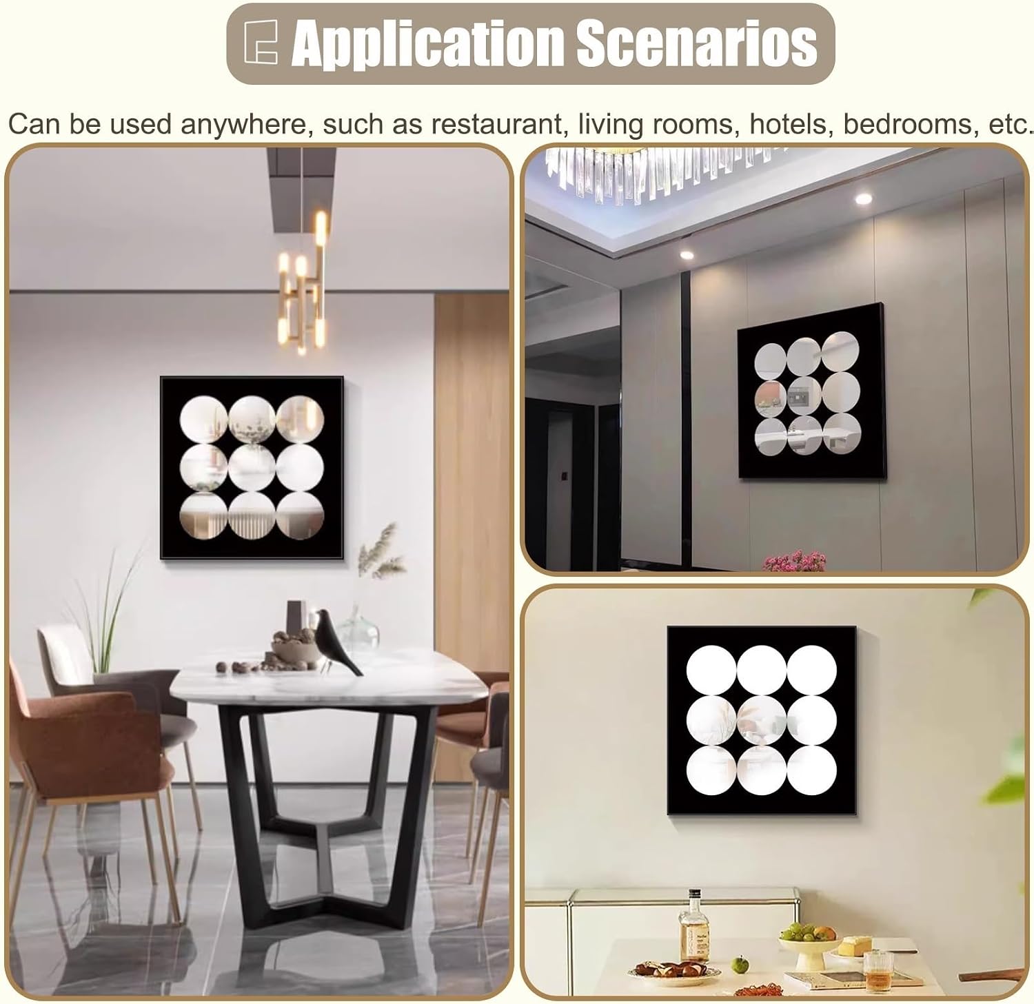 Plastic Breaker Box Cover Mirror, Art Electrical Panel Cover for Decorative Wall, Home Fuse Box Circuit Breaker Cover for Hide Indoor Meter Box(Black,40x40cm(15 3/4x15 3/4'))