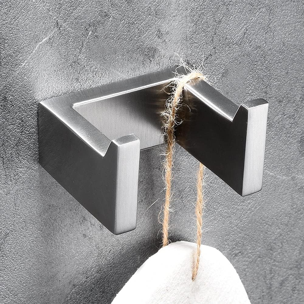 Brushed Nickel Bathroom Hardware Set Towel Bar Toilet Paper Holder Robe Hook Stainless Steel Wall Mounted