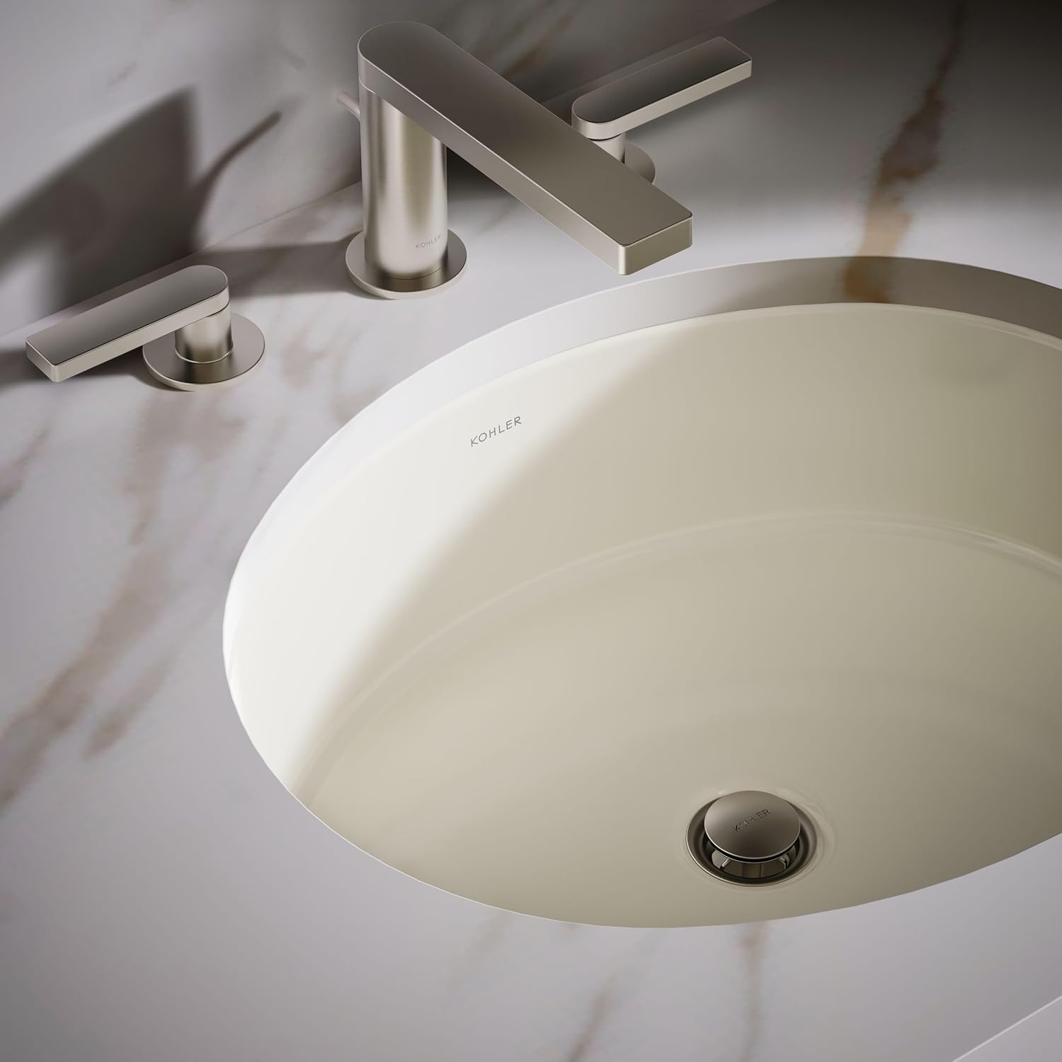 Kohler K-2881-96 1-Bowl Undermount Bathroom Sink w/Overflow Biscuit