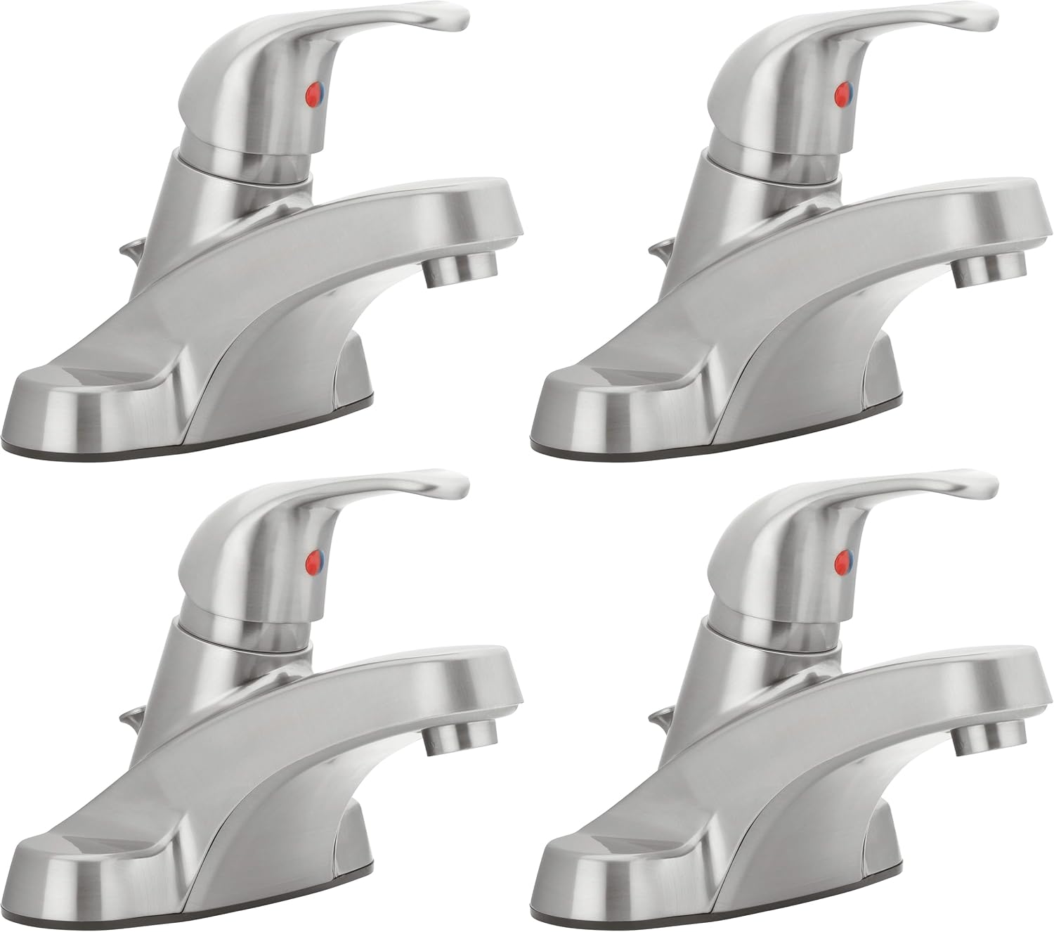 Aqua Vista 30-B410-AV-BN Watersense Certified Bathroom Sink Faucet, Brushed Nickel Single Handle (Pack of 4)