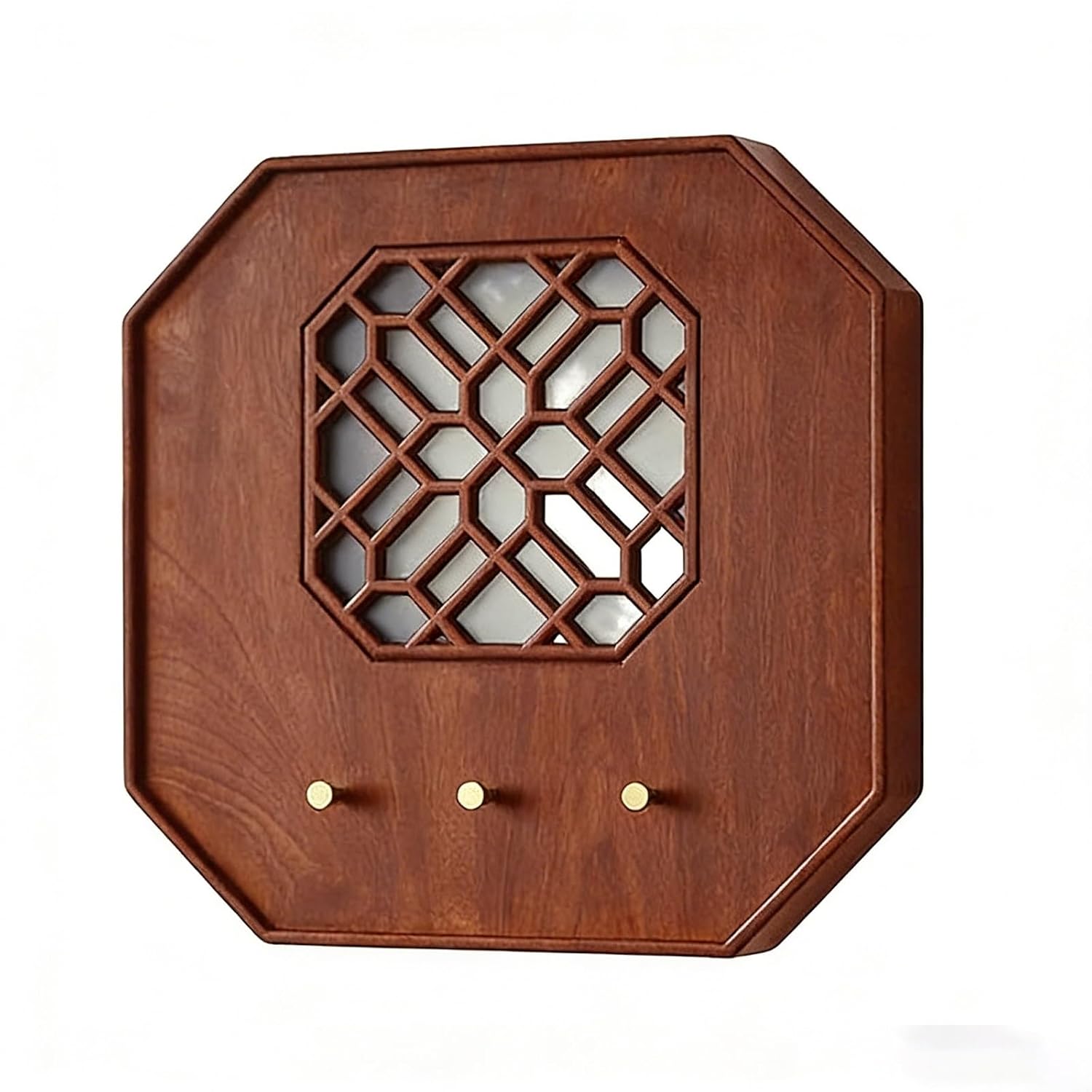 Solid Wood Electrical Panel Cover Decorative with Hooks, DIY Breaker Box Cover for Home Office, Multi Scenario Use(50x50 cm/19.7x19.7 in)