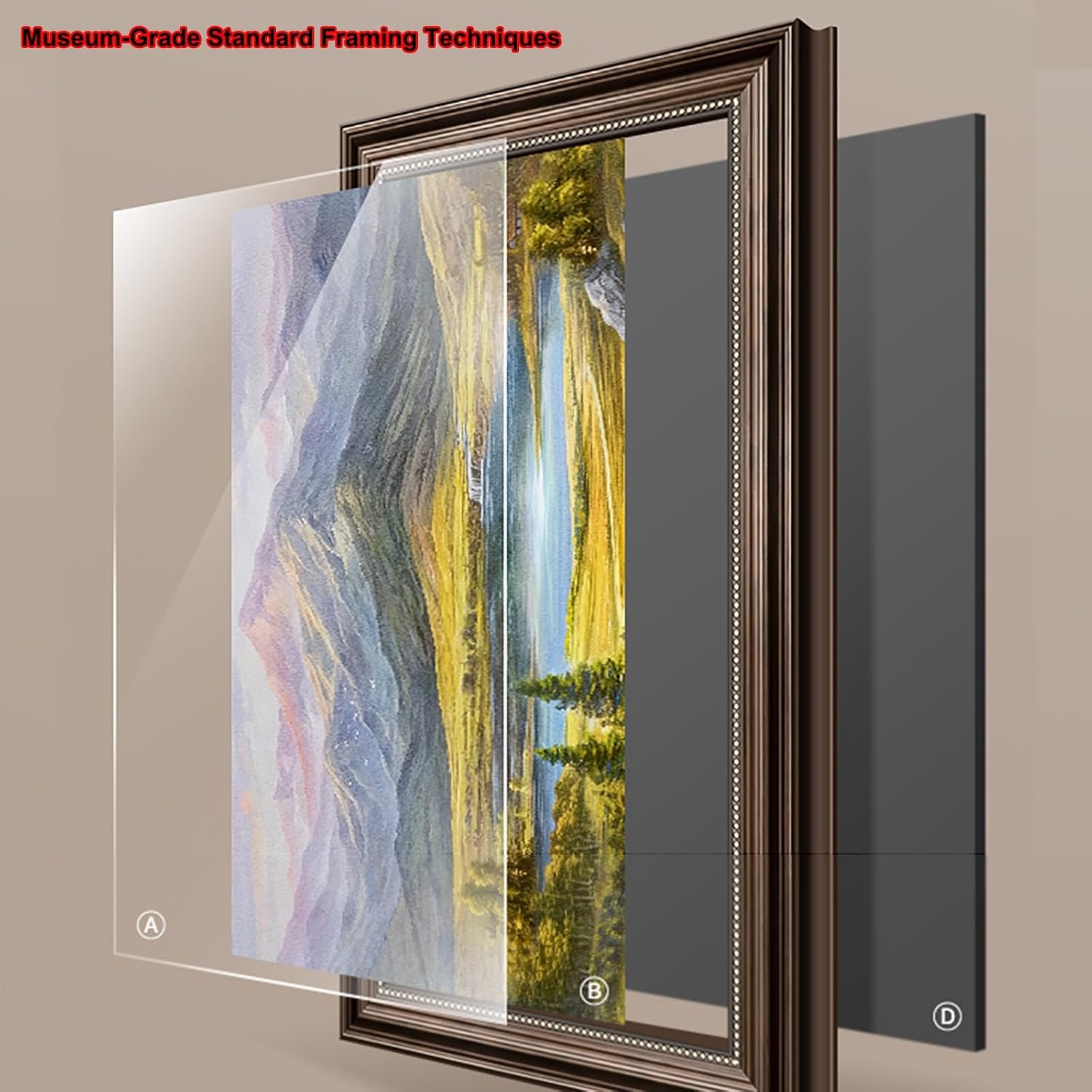 Landscape Painting Hide Electrical Panel Cover Decorative Breaker Box Decorative Cover for Living Room Home Office(70x50 cm/27.6x19.7 in)