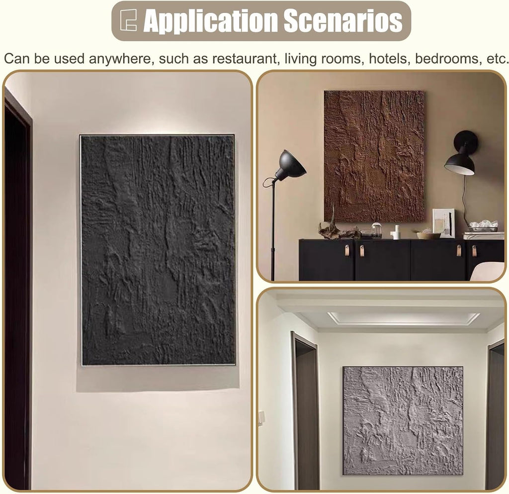 Decorative Breaker Box Cover Art Stone Texture, Outdoor Fuse Box Panel Covers for Wall/Replacement, Indoor Electricity Meter Box Plate for Kitchen(Deep Coffee,60x80cm(23 5/8x31 1/2in))