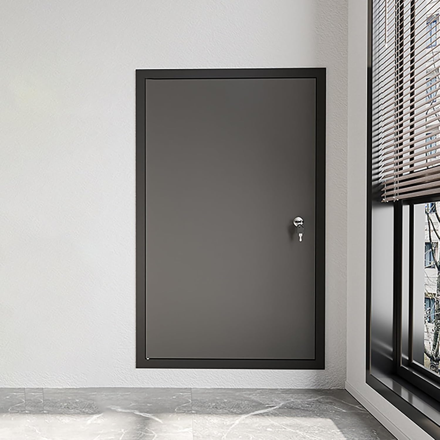 SRNSAEB Recessed Metal Access Panels 20x20 24x28 24x36 32x48 28x32, Fire Rated Attic Access Door/Wall Hatch Cover Plate, Drywall Inspection Panel for Ceilings, Electrical, Plumbing(Black,32'x36')