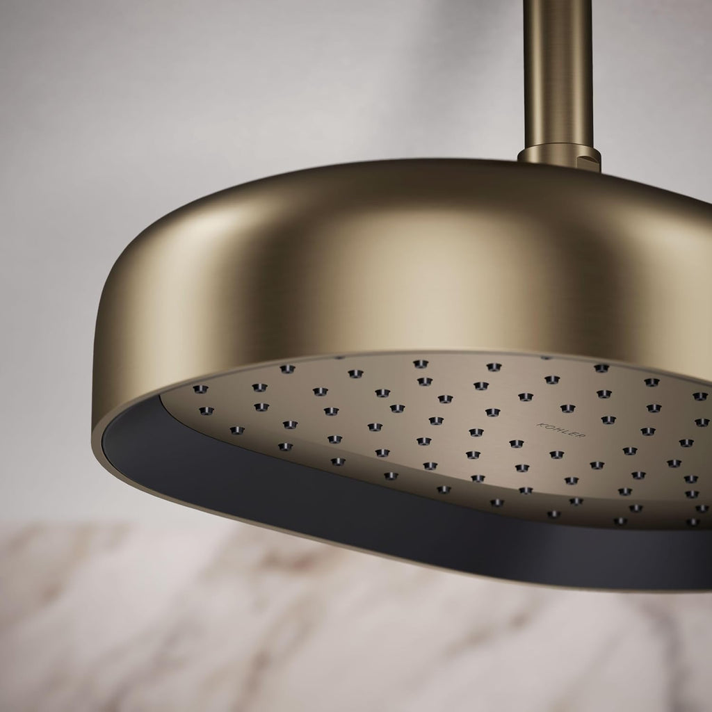 Kohler 26293-BV Statement® Oblong 12' single-function rainhead, 2.5 gpm, Vibrant Brushed Bronze