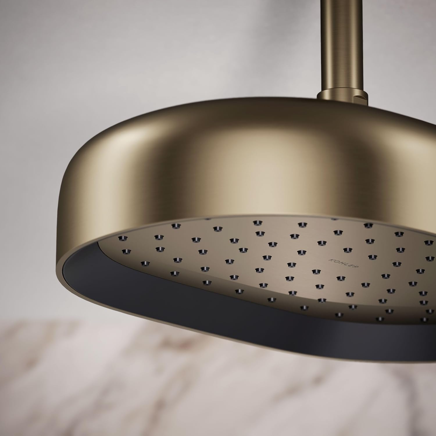 Kohler 26293-BV Statement® Oblong 12' single-function rainhead, 2.5 gpm, Vibrant Brushed Bronze