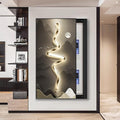 Electric Meter Box Decorative Painting, Wall Mounted Electrical Panel Cover, Fuse Box Covers, Flip or Sliding Design, Simple Install, Easy to Clean(Brown 4,50 * 80cm/19.7 * 31.5in)