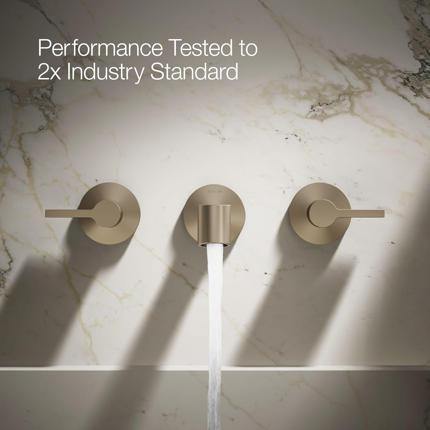 KOHLER Components Wall-Mount Bathroom Sink Faucet Spout With Row Design 1.2 GPM