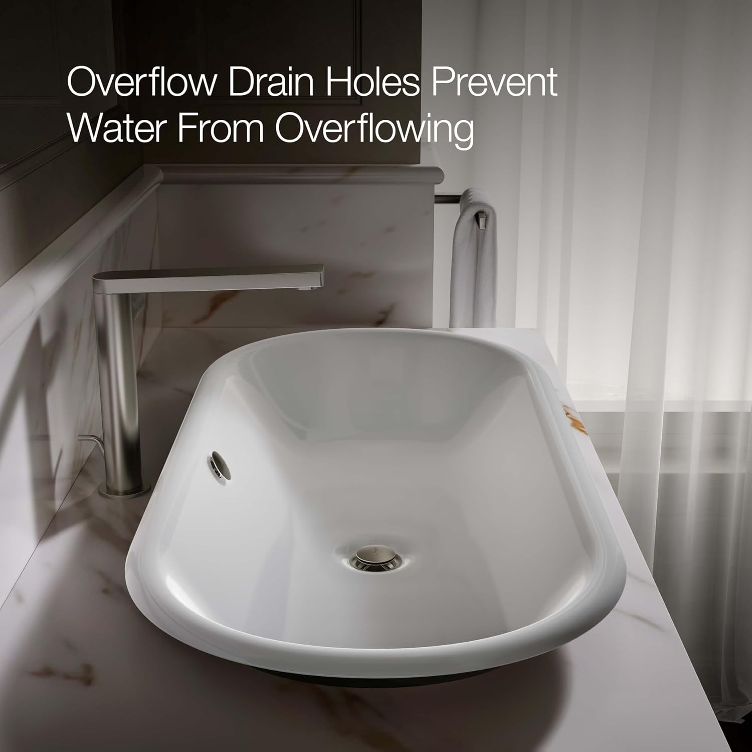 KOHLER K-20213-P5-0 Capsule Vessel/Drop-In/Under-Mount Bathroom Sink with Iron Gate painted Underside
