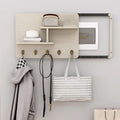 Wooden Breaker Box Cover with Shelves & Hooks, Multifunctional Indoor Fuse Box Cover for Decorative Wall, Left Sliding Meter Box Cover Farmhouse(Style/D,40x30cm(15 3/4x11 3/4'))