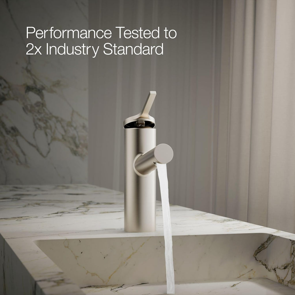 Kohler 99491-4-BN Elate® Single-Handle Bathroom Sink Faucet, 1.2 gpm, Vibrant Brushed Nickel