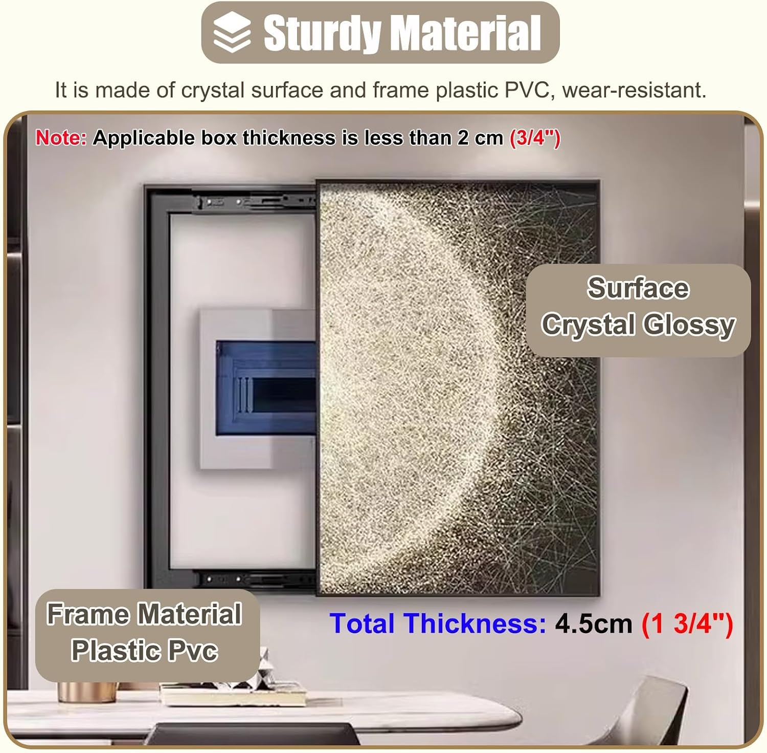 Vertical Electrical Panel Cover Sliding, Decorative Painting for Electricity Meter Box Cover/Fuse Box Cover, Replacement Alarm Electric Panel Cover(Style/D,35x45cm(13 3/4x17 3/4'))