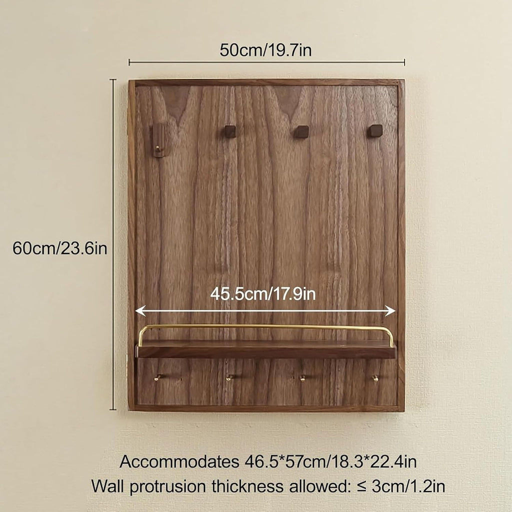 Meter Box Decorative Painting Door Opening, Wooden Fuse Box Cover Cabinet Shelf and Hooks, Wall Mounted Breaker Boxes Decorative Cover for Farmhouse Kitchen(50x60cm/19.7x23.6in)