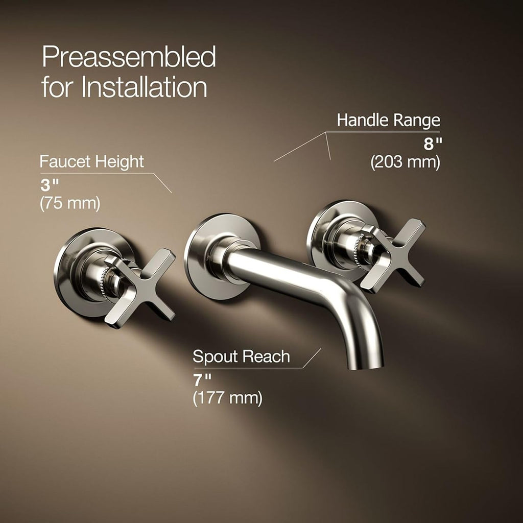 KOHLER Castia By Studio McGee Wall-Mount Bathroom Sink Faucet Trim 1.2 GPM