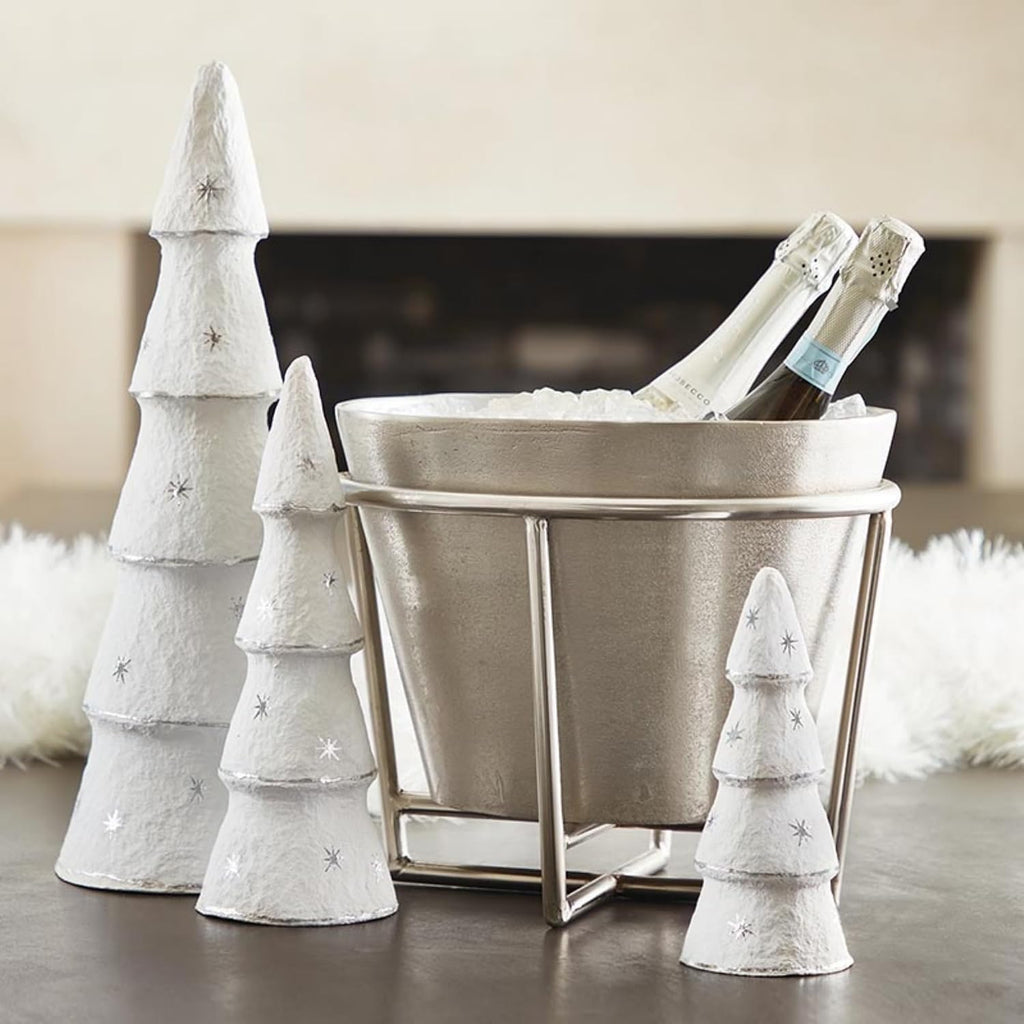 Santa Barbara Design Studio Champagne Buckets - Aluminum Ice Bucket/Tub with Removable Stand, Small, Silver
