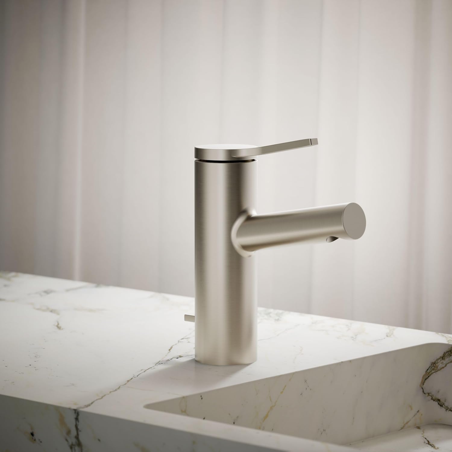 Kohler 99491-4-BN Elate® Single-Handle Bathroom Sink Faucet, 1.2 gpm, Vibrant Brushed Nickel