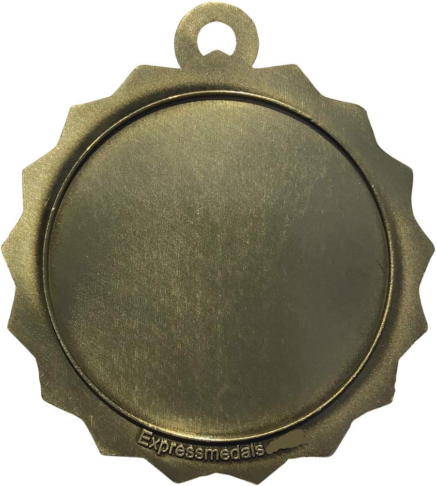1 to 50 Packs Science Fair Gold Medal Trophy Award with Neck Ribbon D214-D79