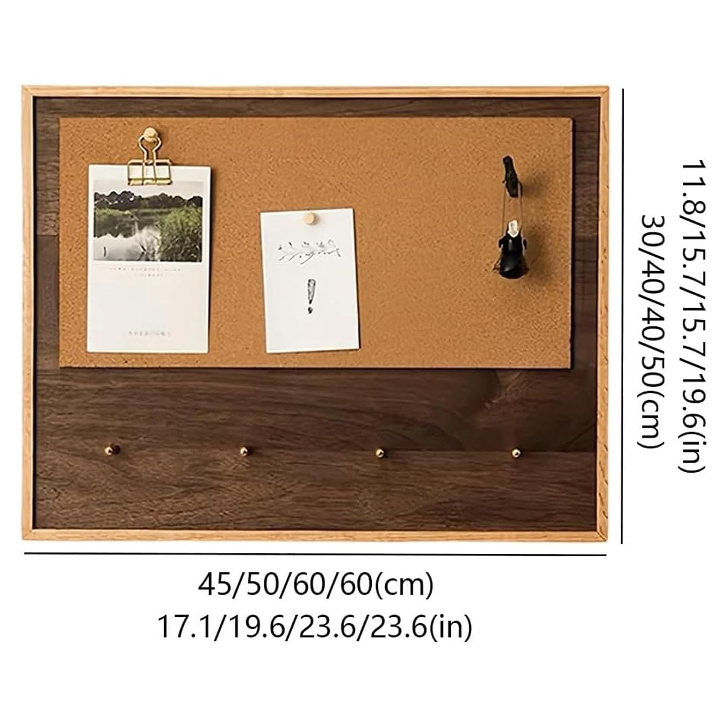 Wall Mounted Electric Meter Box Decorative, Wooden Breaker Box Decorative Cover with Hooks, Hide Fuse Boxes Panel Cover Cabinet, for Farmhouse, Kitchen, Hotel(60x40cm/23.6x15.7in)