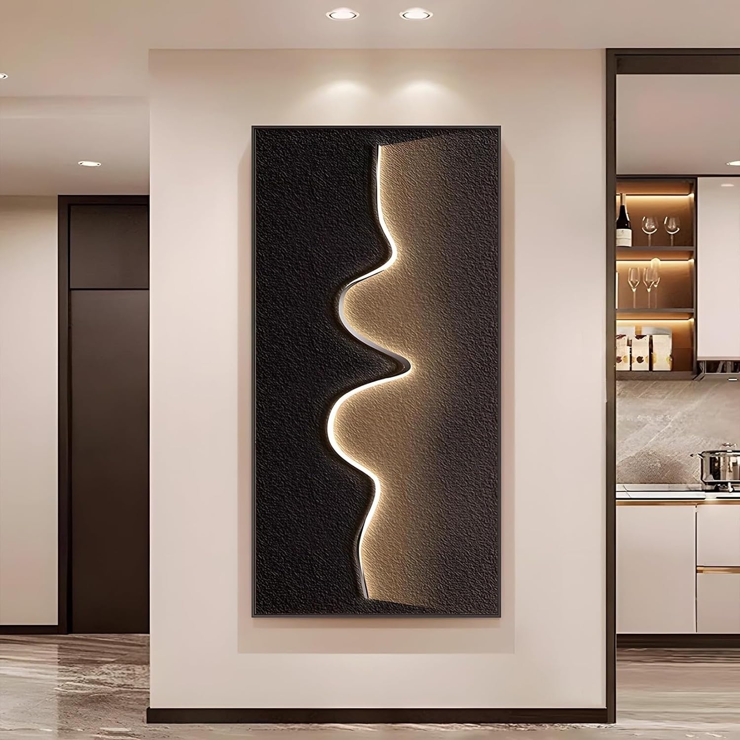 Decorative Breaker Box Cover Elegant Electrical Panel Fuse Box Cover Wall Decor 18 Patterns Available for Home Office Living Room(B,W17.7 x H35.4)
