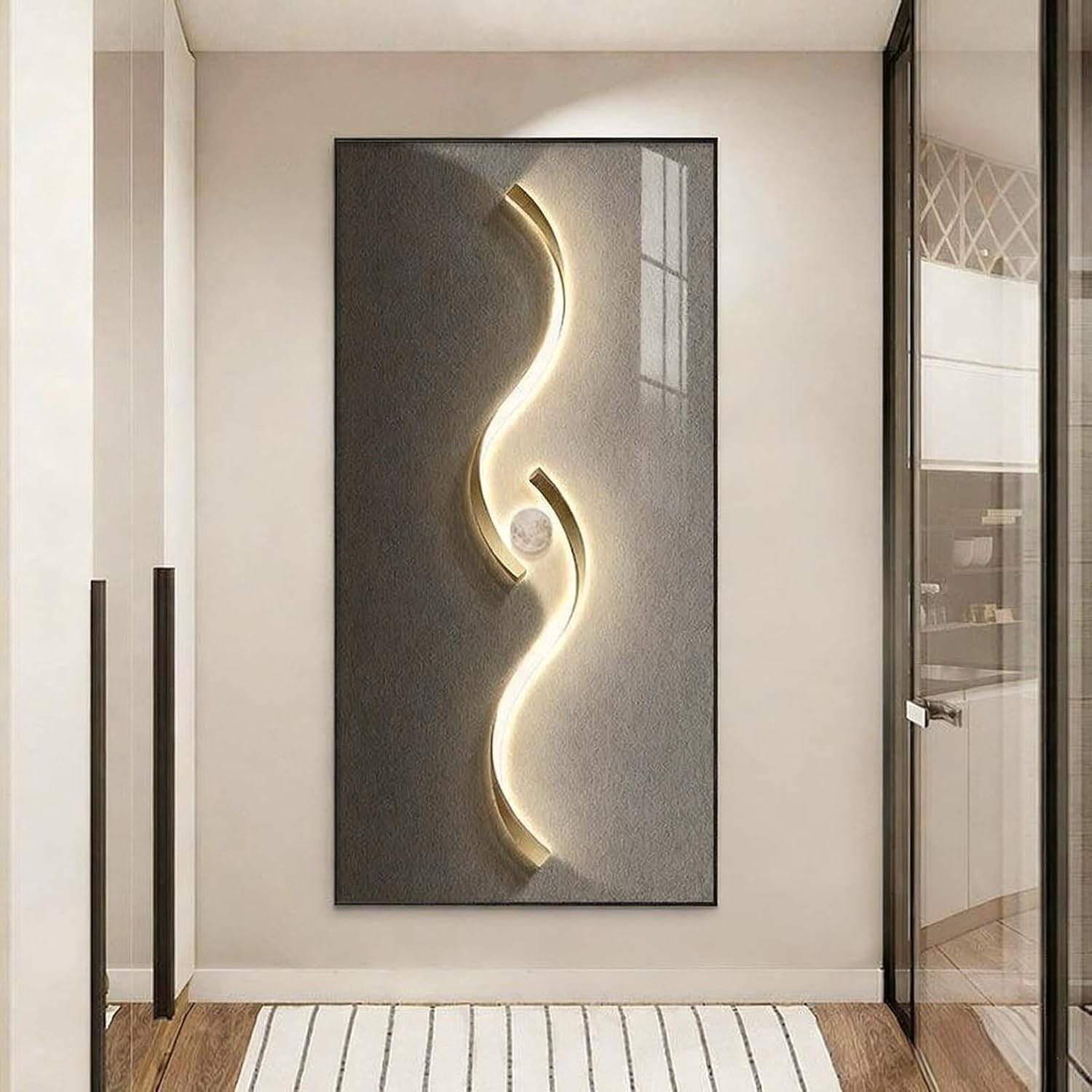 Decorative Breaker Box Cover Elegant Electrical Panel Fuse Box Cover Wall Decor 18 Patterns Available for Home Office Living Room(H,W17.7 x H35.4)