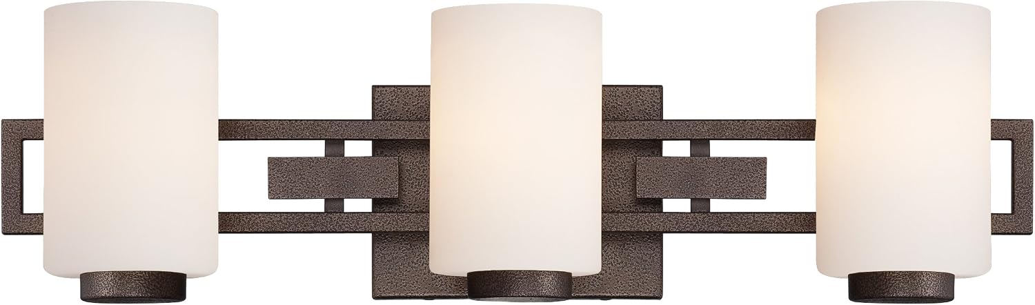 Designers Fountain 83803-FBZ 24in Del Ray 3-Light Bathroom Vanity Light Fixture, Flemish Bronze